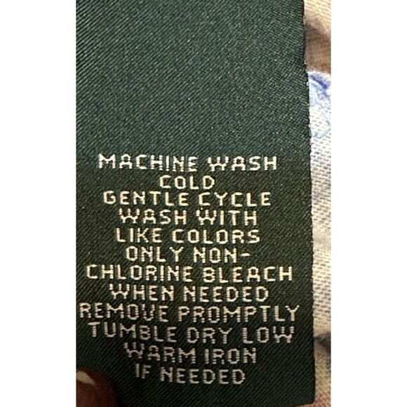 LRL Lauren Ralph Lauren Women Size L Paisley Tie Front Blouse Boho Cottage - Picture 10 of 10